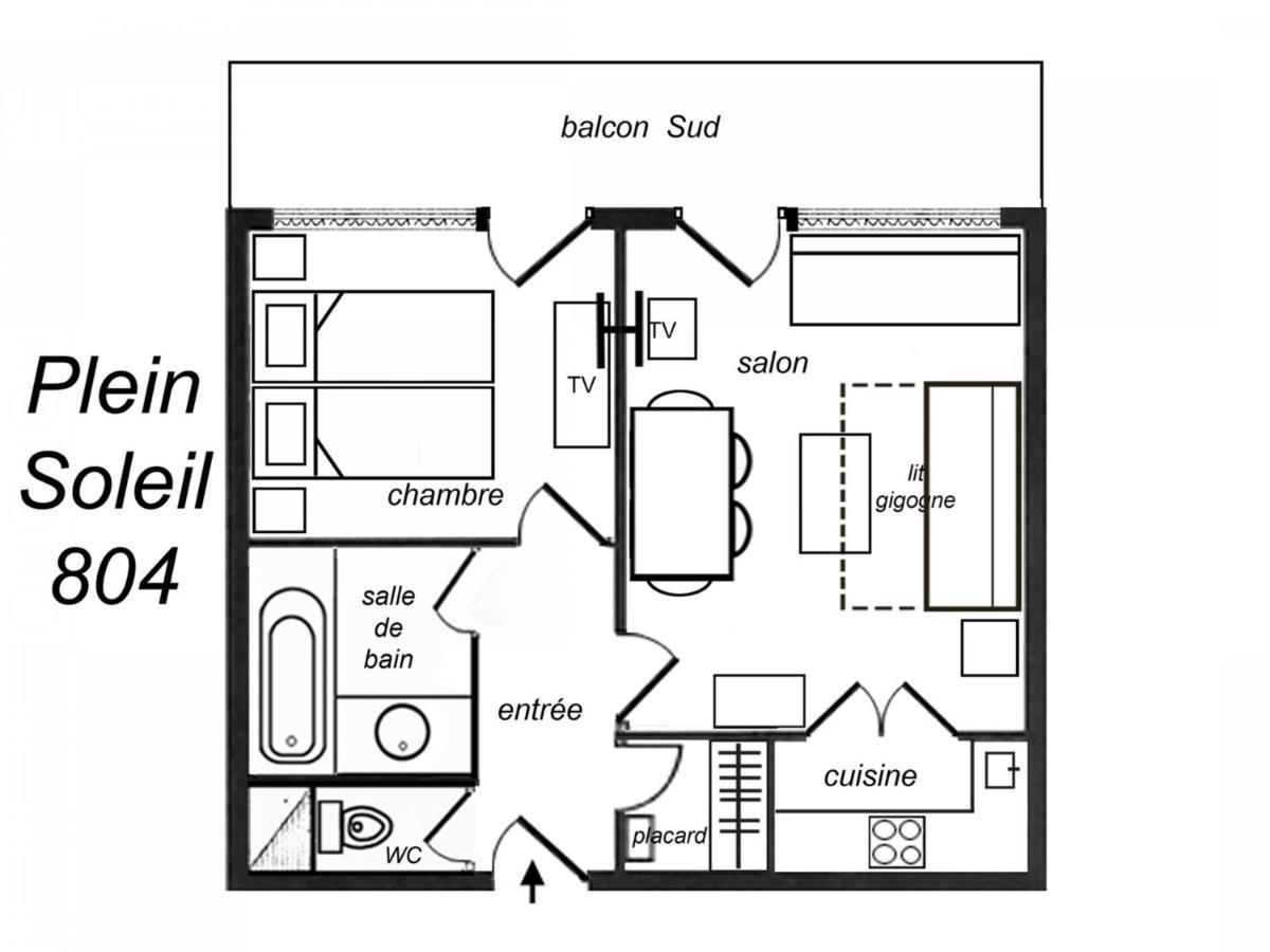 Appartement Ensoleille Avec Tv, Proche Pistes Et Commerces, Residence Plein Soleil, Les Allues - Fr-1-182-18 메리벨 외부 사진